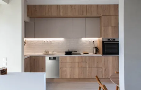 Κατασκευή κουζίνας σε Natural χρώμα
