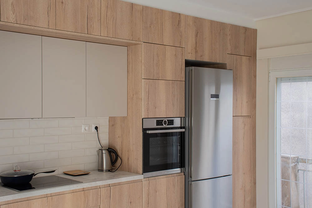 Κατασκευή κουζίνας σε Natural χρώμα