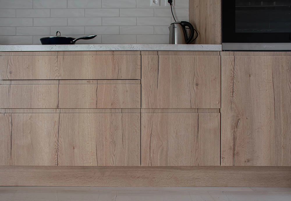 Κατασκευή κουζίνας σε Natural χρώμα