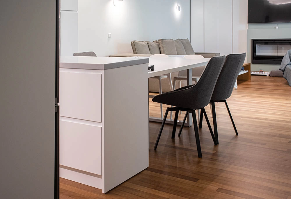 Κατασκευή Λευκής κουζίνας με Corian